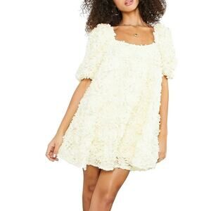 NWT ASOS Edition Mini Smock Dress in 3D Floral Petals Size 4